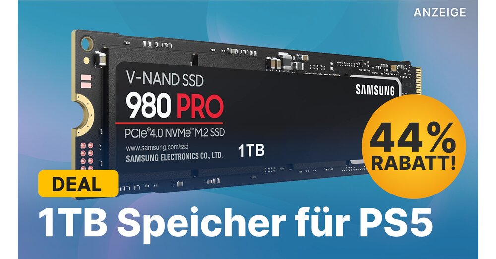 Samsung 980 Pro: Die wohl beliebteste PS5-SSD jetzt mit 1TB für 69