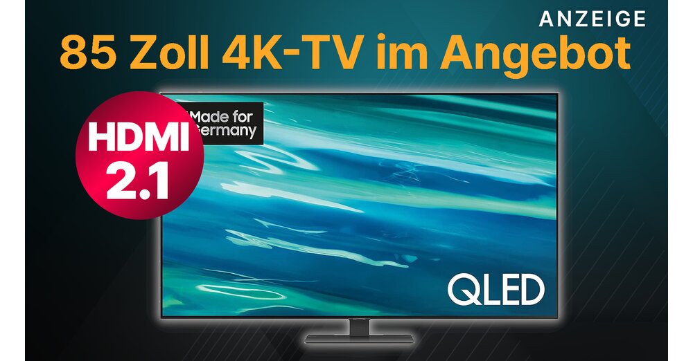 Media Markt 85 Zoll Fernseher Angebot 85 Zoll Gaming-TV: 4K QLED-Fernseher mit HDMI 2.1 bei Amazon im Angebot
