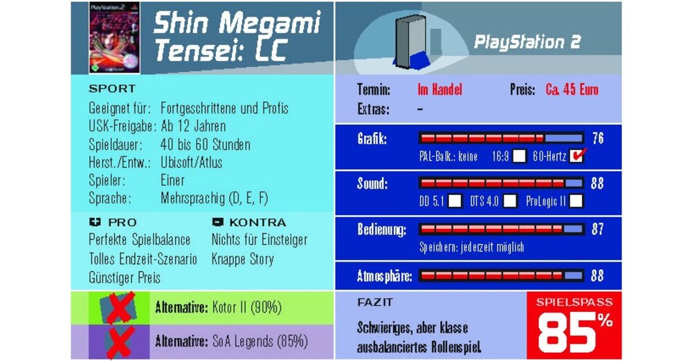 評估：Shin Megami Tensei：路西法的電話