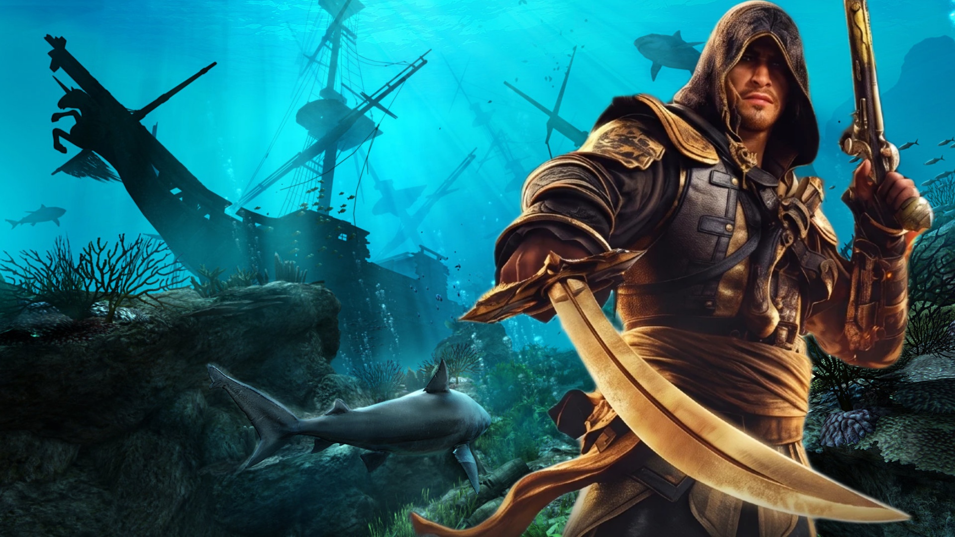 AC Black Flag Resynced hat ein cooles Grafikdetail – man kann versenkten Schiffen tatsächlich beim Sinken zusehen