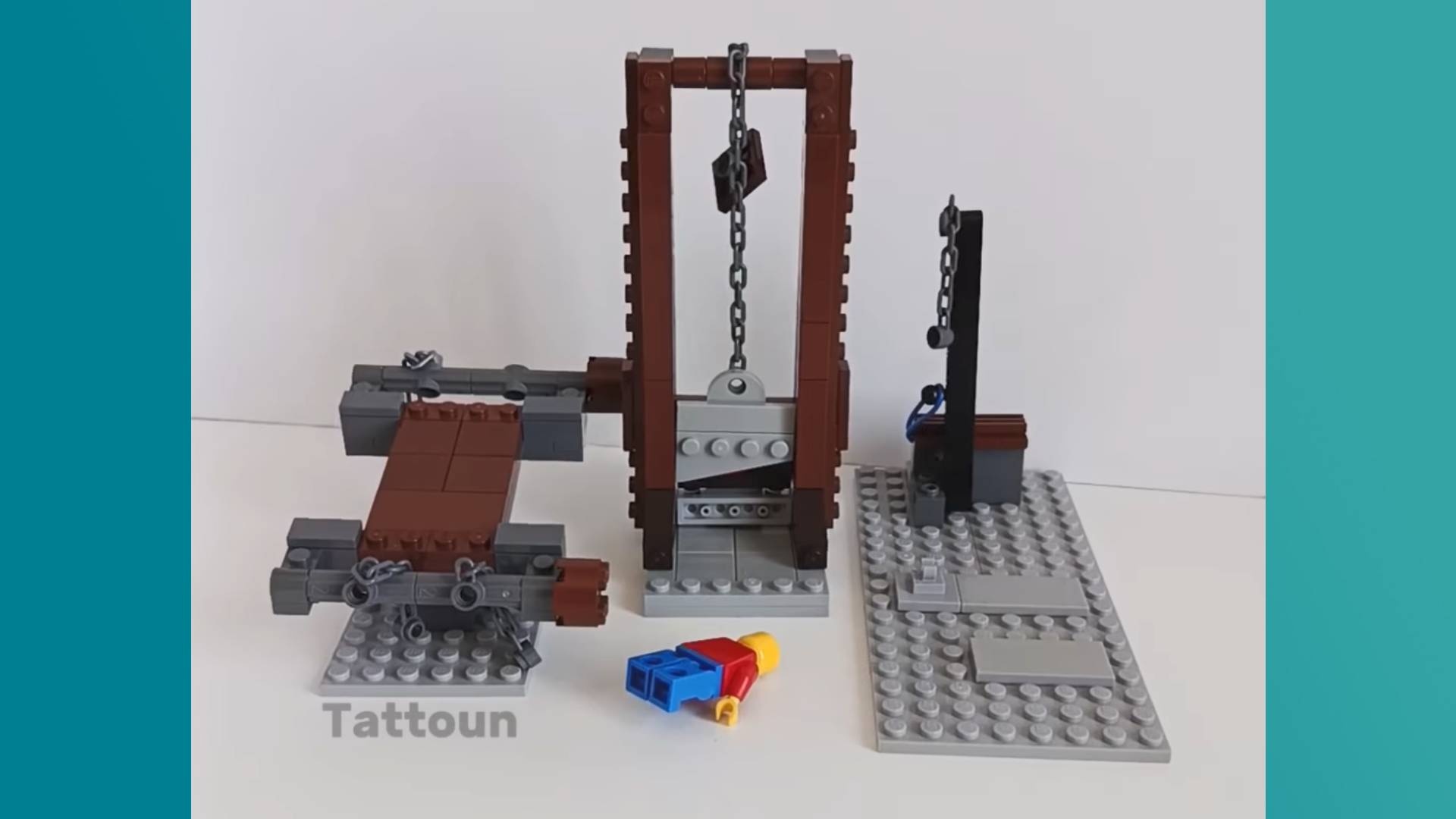 Streckbank und Co.: Diabolischer LEGO-Bastler erweckt die dunklen Seiten des Mittelalters zum Leben und demonstriert die Funktionsweise an Minifiguren