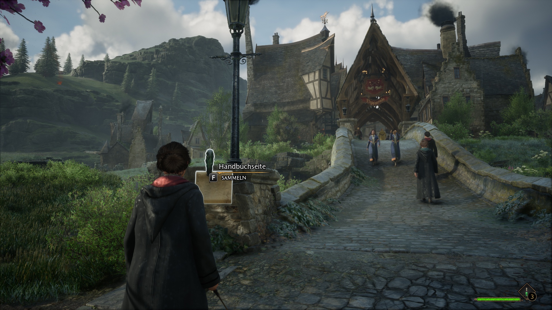 Hogwarts Legacy RevelioHandbuchseiten Hogsmeade