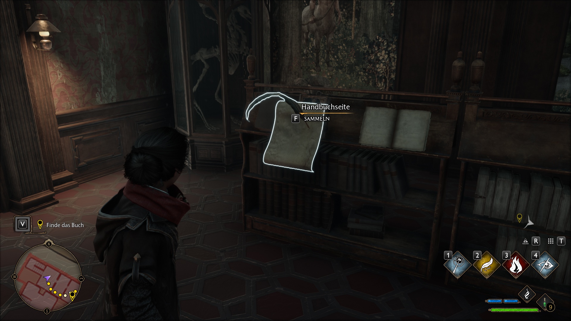 Hogwarts Legacy RevelioHandbuchseiten Bibliotheksanbau