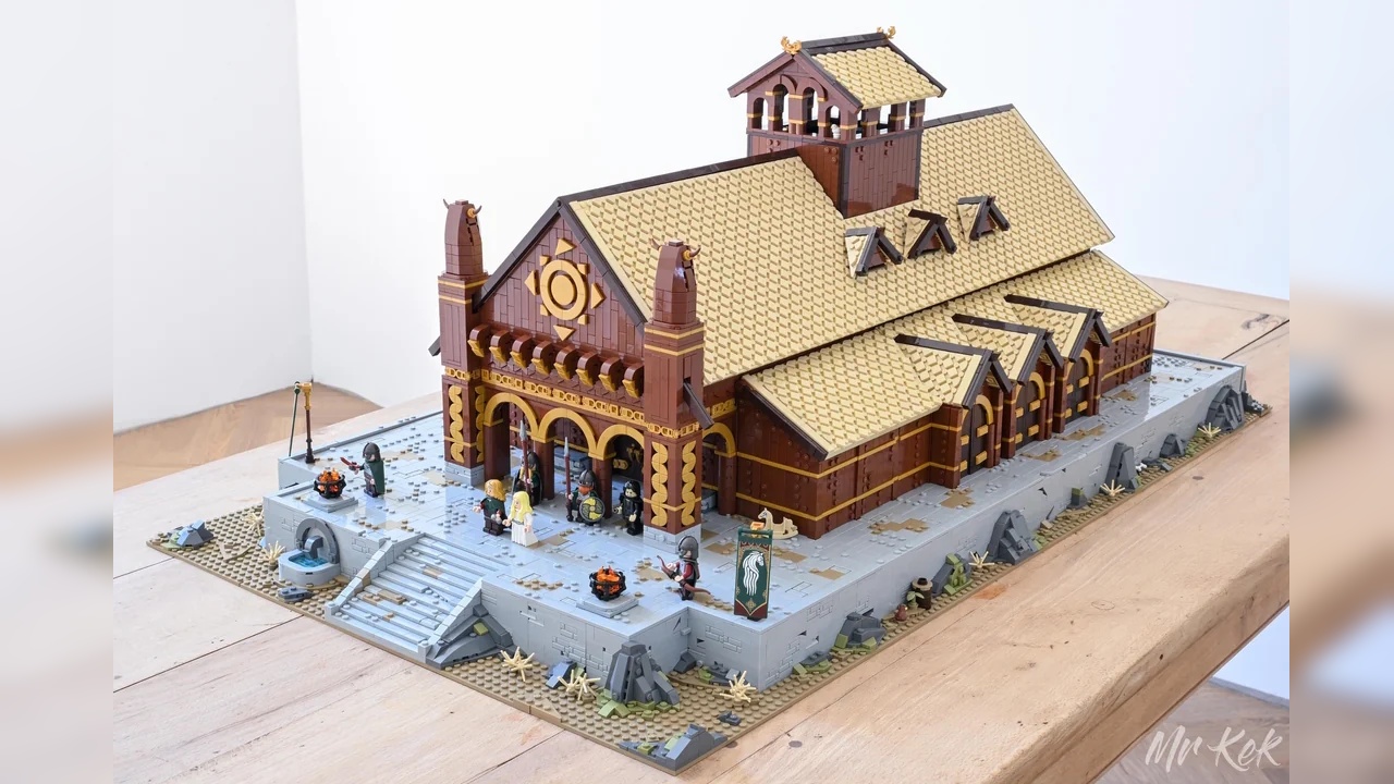 LEGO-Bastler baut beeindruckendes Modell der Goldenen Halle aus Herr der Ringe und endlich wissen wir, wo Théoden und Éowyn aufs Klo gehen