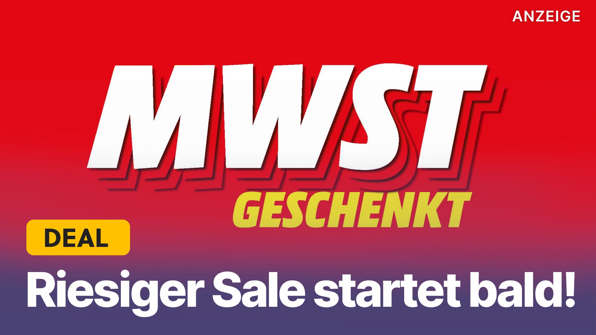 Mehrwertsteuer geschenkt: Bei MediaMarkt gibt es diese Woche wieder ...