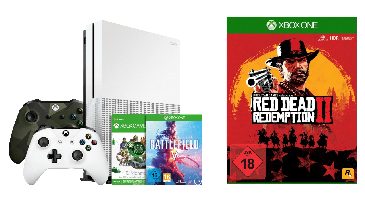vermogen Bekijk het internet zonsondergang Riesiges Xbox-One-Bundle mit Red Dead Redemption 2, Battlefield 5, Game  Pass und mehr - Angebot bei MediaMarkt
