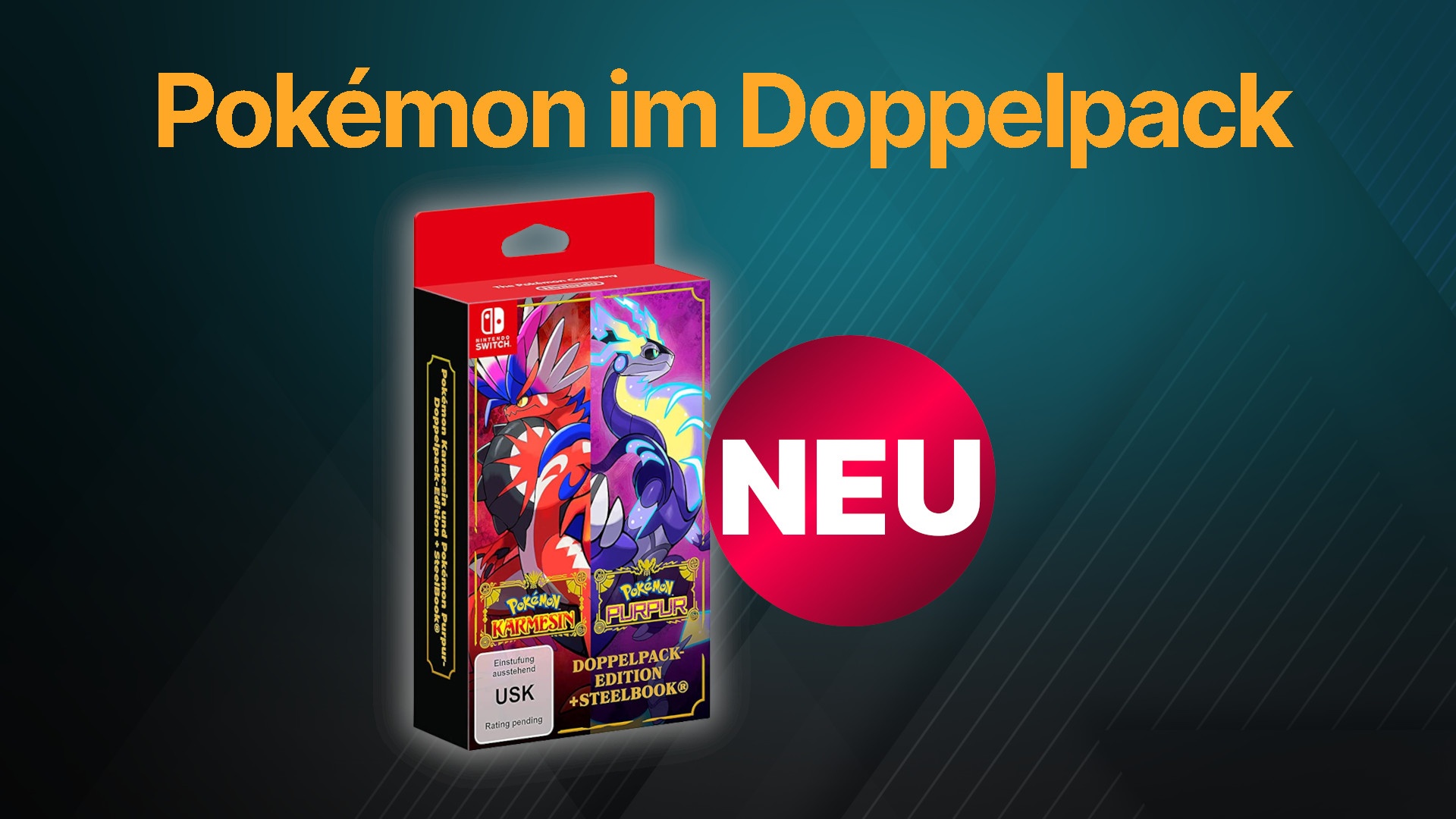 Pokémon Karmesin Und Pokémon Purpur-doppelpack-edition + Steelbook Pokémon Karmesin & Purpur: Jetzt im Doppelpack mit Steelbook