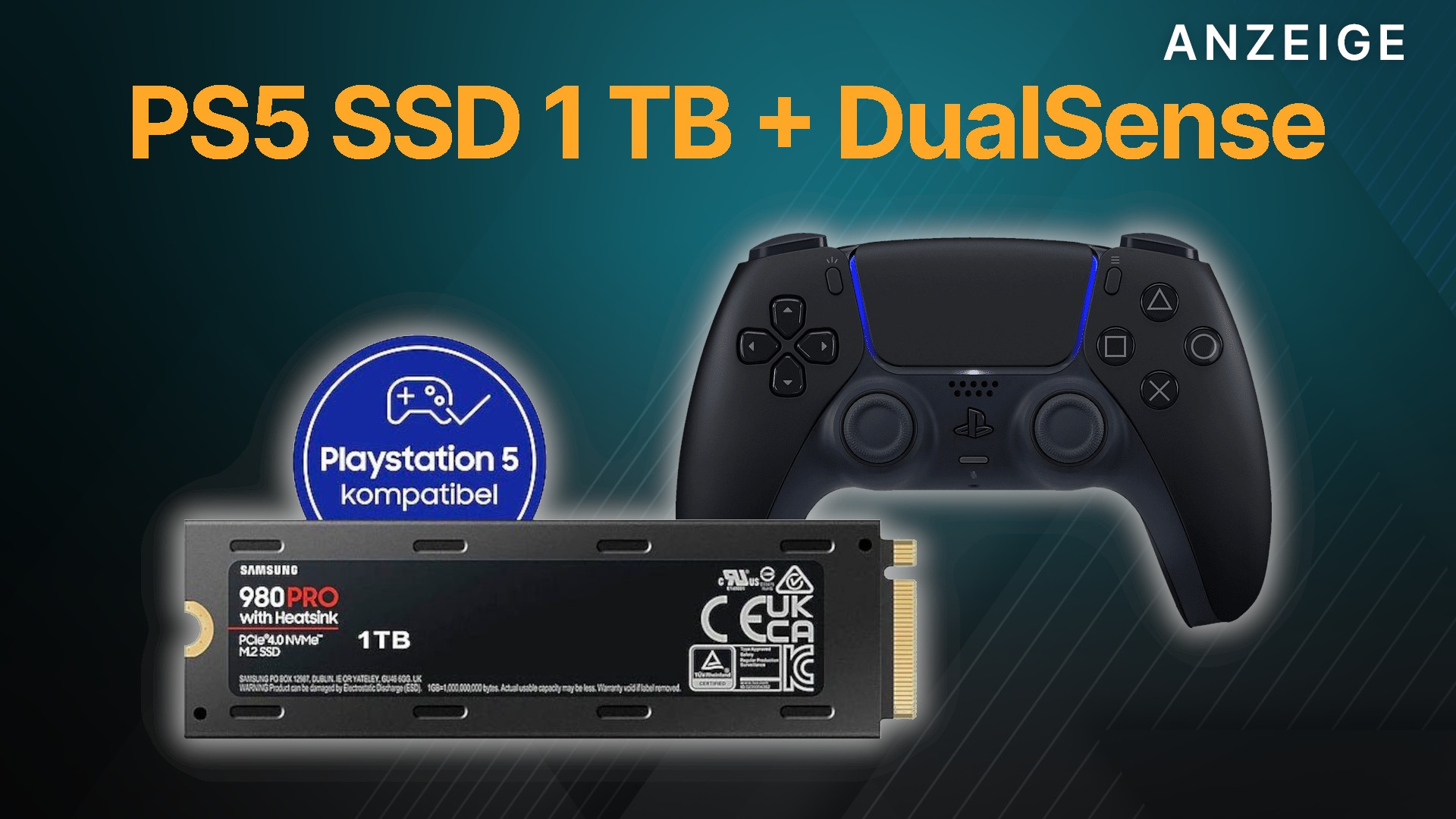 Günstiges Bundle für PS5: SSD mit 1 TB & Heatsink + DualSense Controller  zum Toppreis