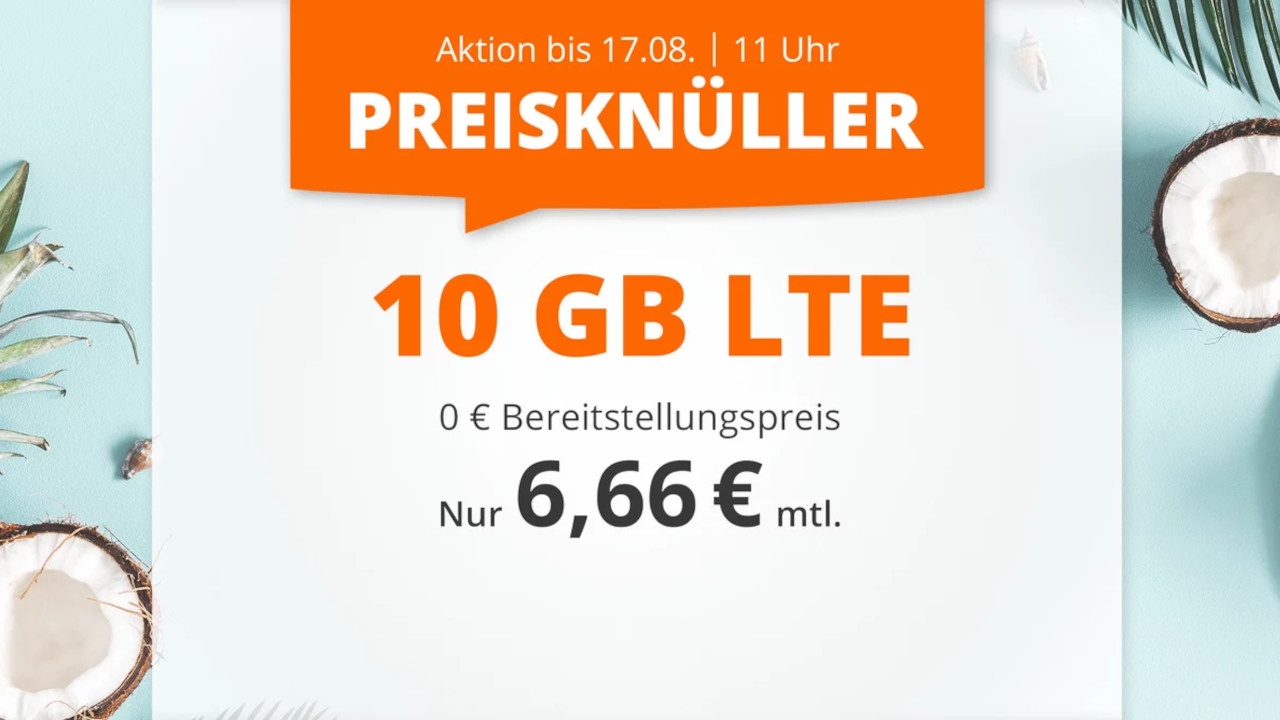 Günstiger Handytarif - Jetzt 10 GB LTE Für 6,66€ Im Monat Sichern