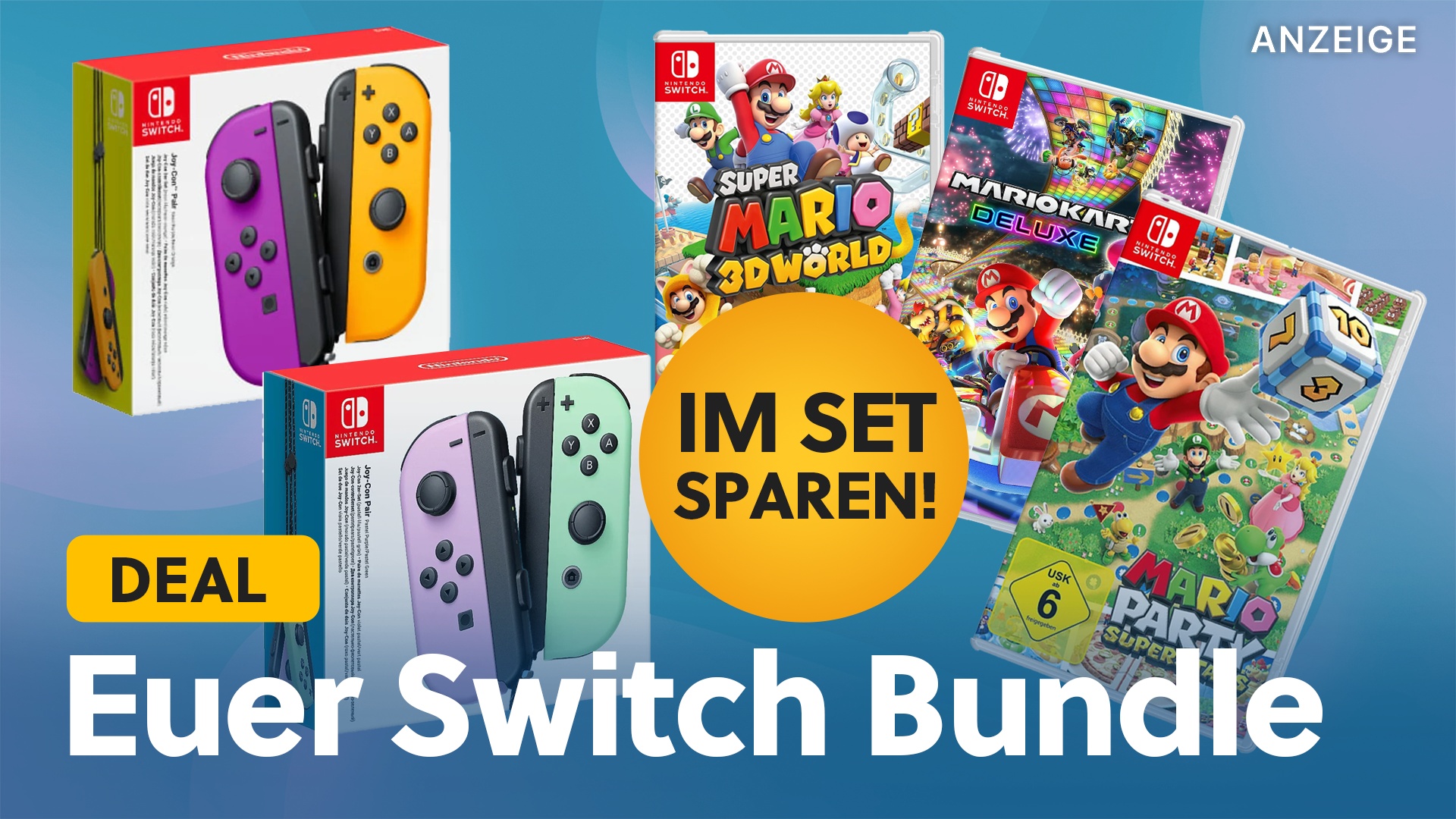 Euer eigenes Nintendo Switch Paket JoyConBundle mit Spiel nach Wahl